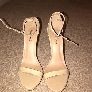 Nude Single Strap Heels